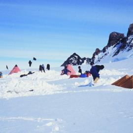 Digging out at Demas Range Camp After Snow Fall