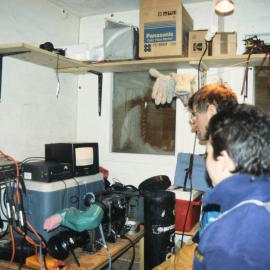 TVNZ Team at Work in Cape Crozier Hut