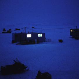 Cape Roberts Drillsite Laboratory at Night