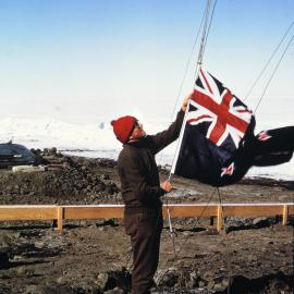 Robin Foubister Lowers Flag