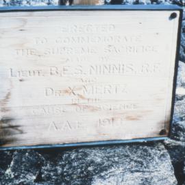 Cape Denison Memorial Plaque