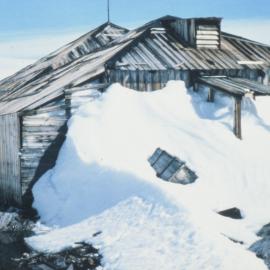 Side of Mawson's Hut Buried in Snow