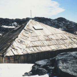 Eastern Wall of Mawson's Hut - South End with Snow Lip